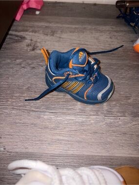 adidas Kids Navy and Orange Athletic Sneaker
